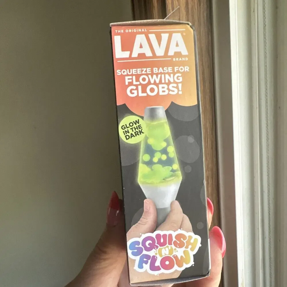 SCHYLLING Lava Squish & Flow Glow in The Dark Clear. Original Lava Lamp